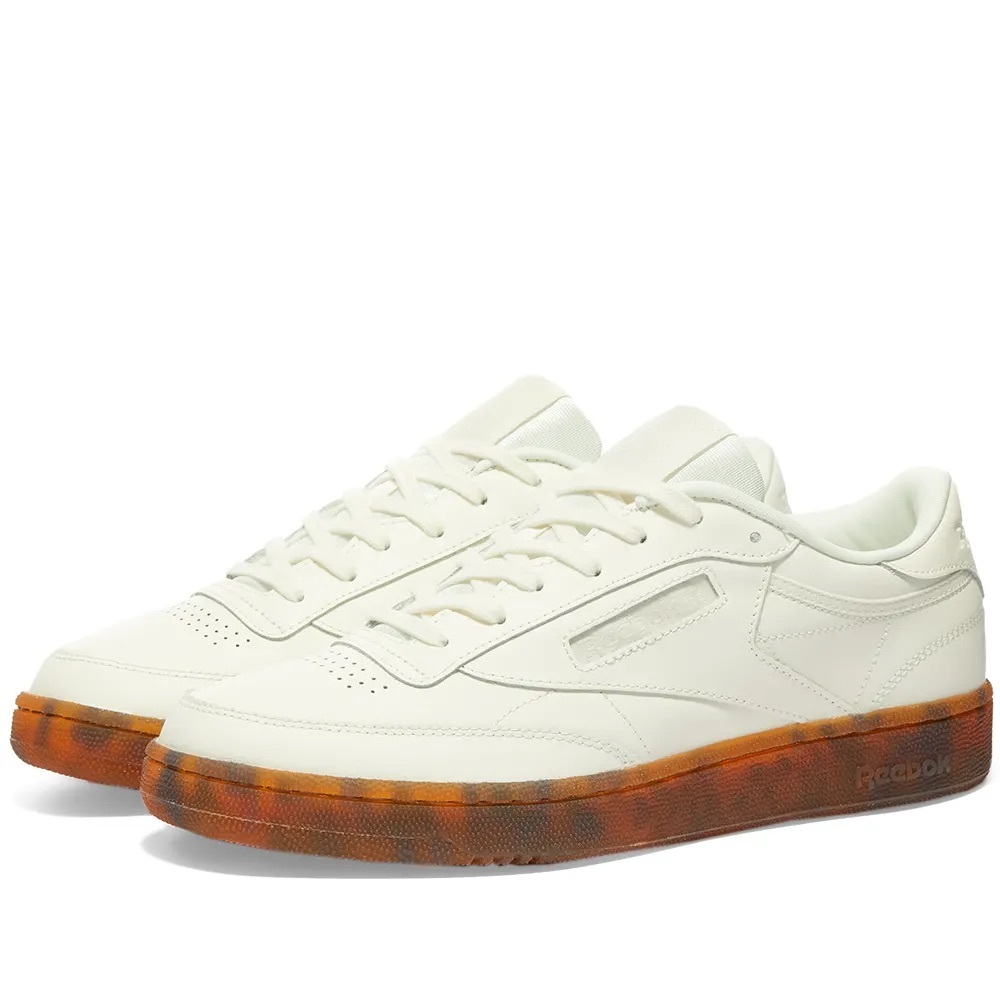 Reebok Club C 85 in Cream and Tortoise Sneakers